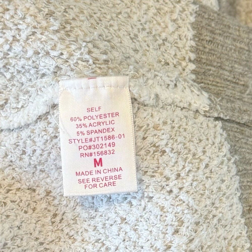 SO ME Beige and White Checkered Cardigan New - Picture 10 of 10